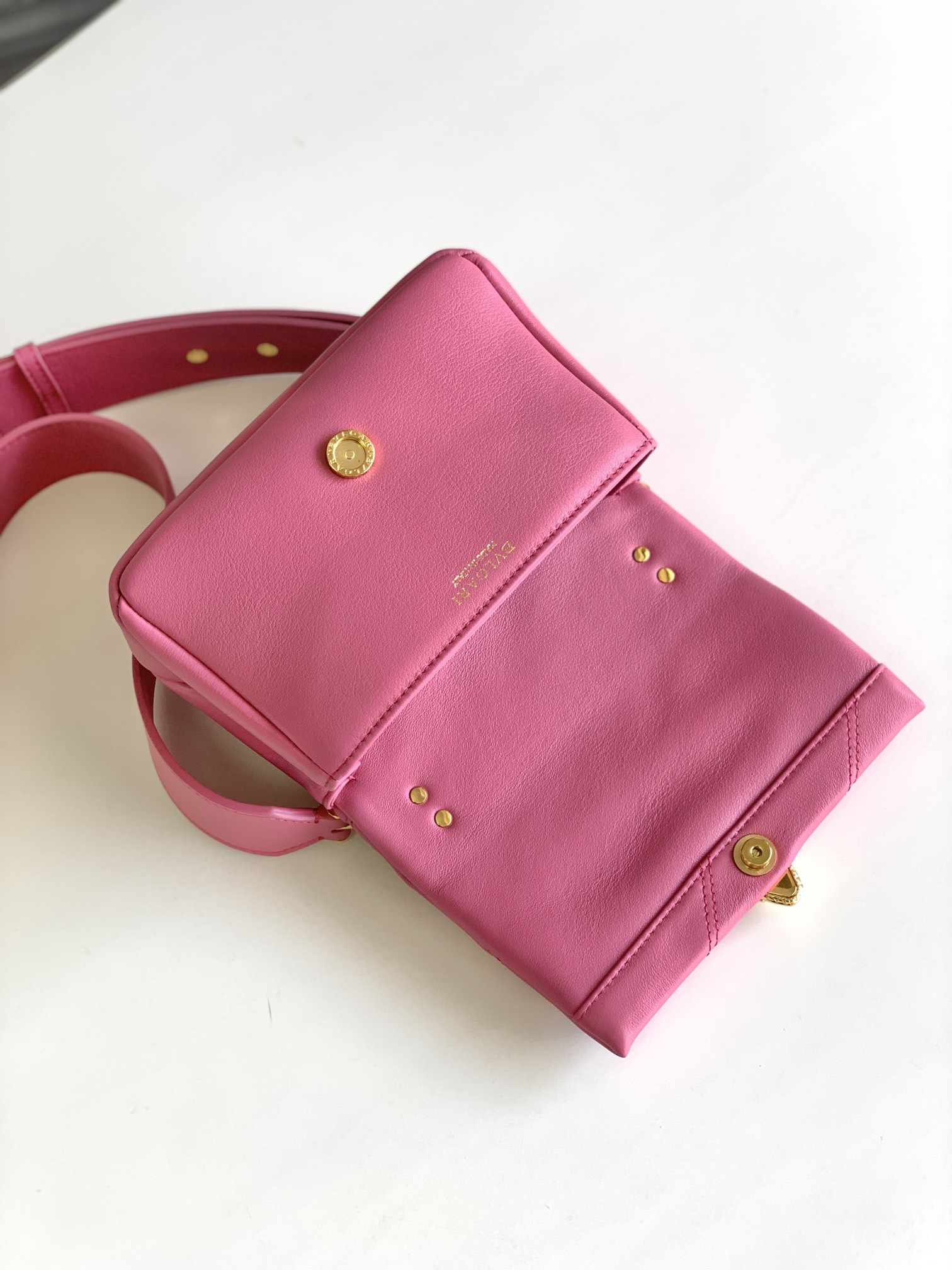 Bvlgari Serpenti Cabochon Crossbody Mini Bag Rose Red